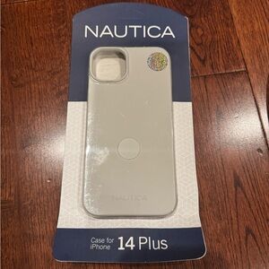 Nautica Light Gray iPhone 14 Plus Case